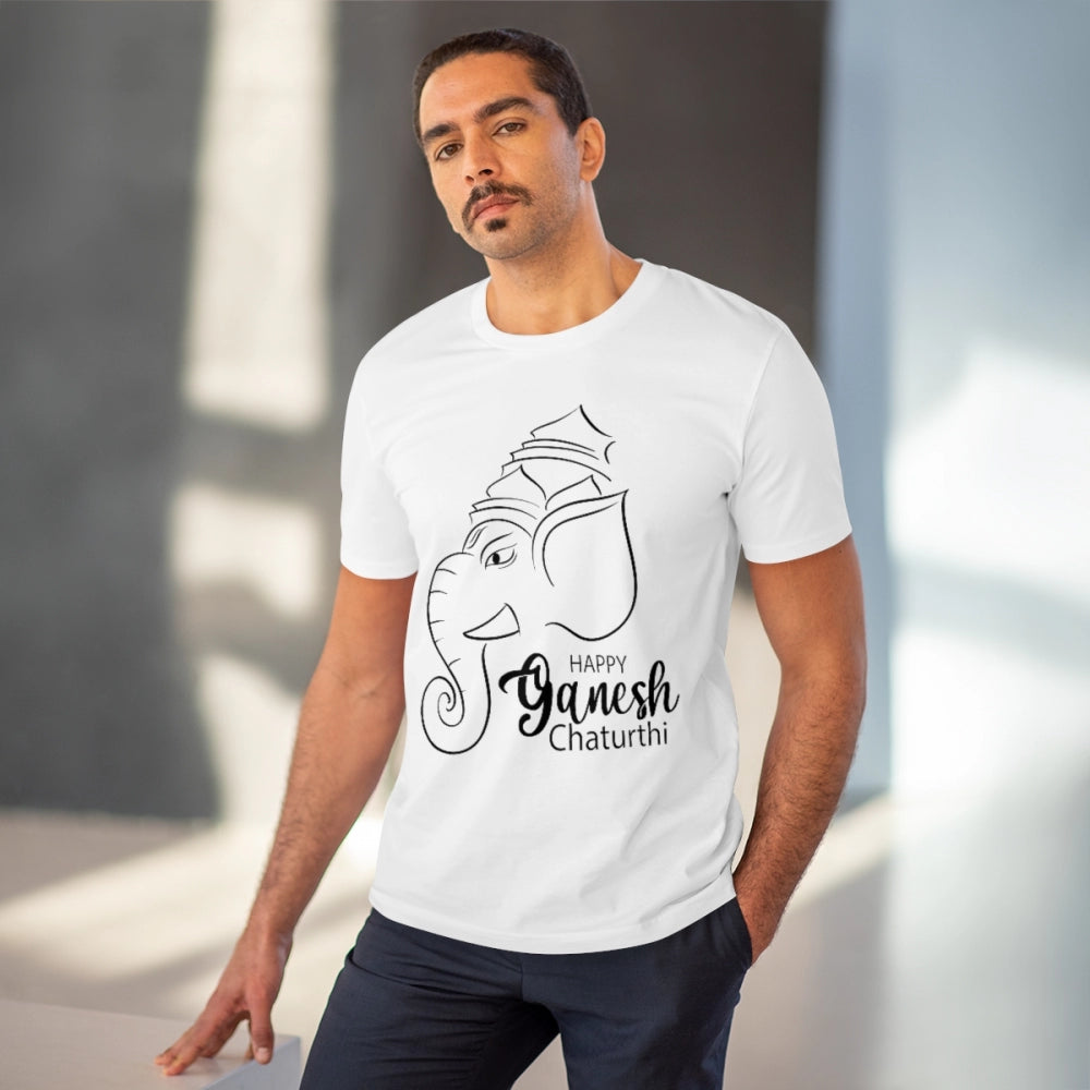 Men's PC Cotton Ganesh Printed T Shirt