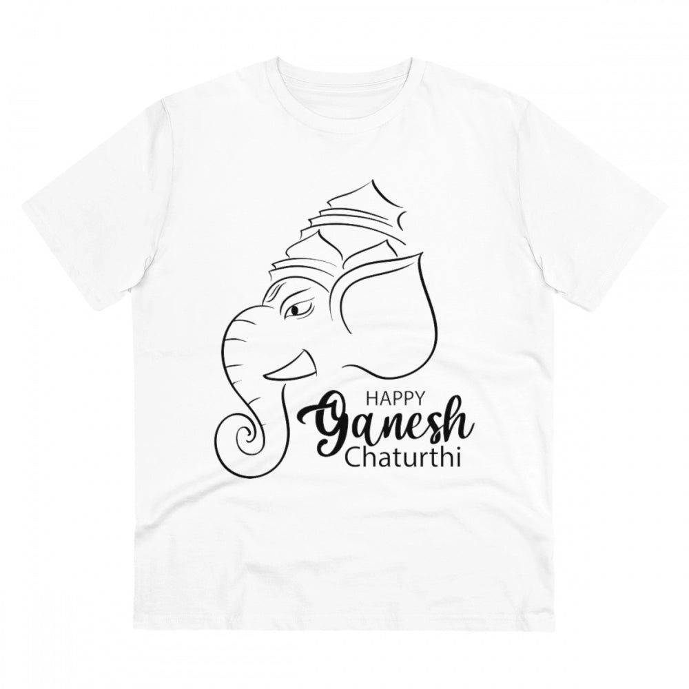 Men's PC Cotton Ganesh Printed T Shirt