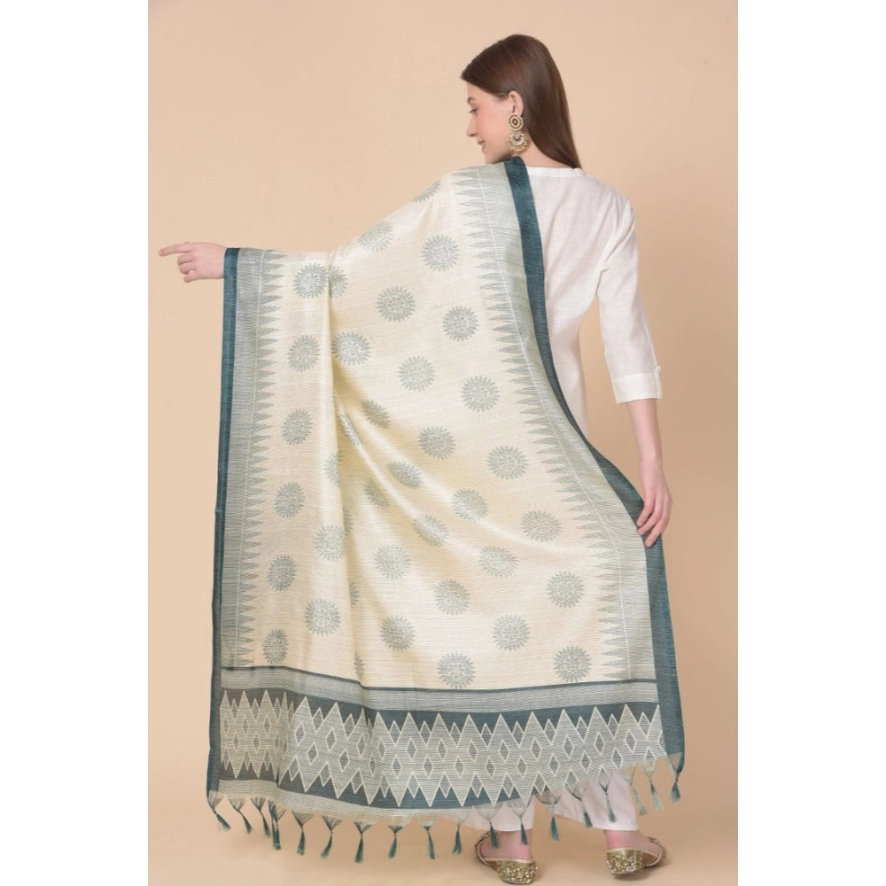 Women'S Art Silk Printed Dupatta (Grey, Length: 2.25 To 2.50 M