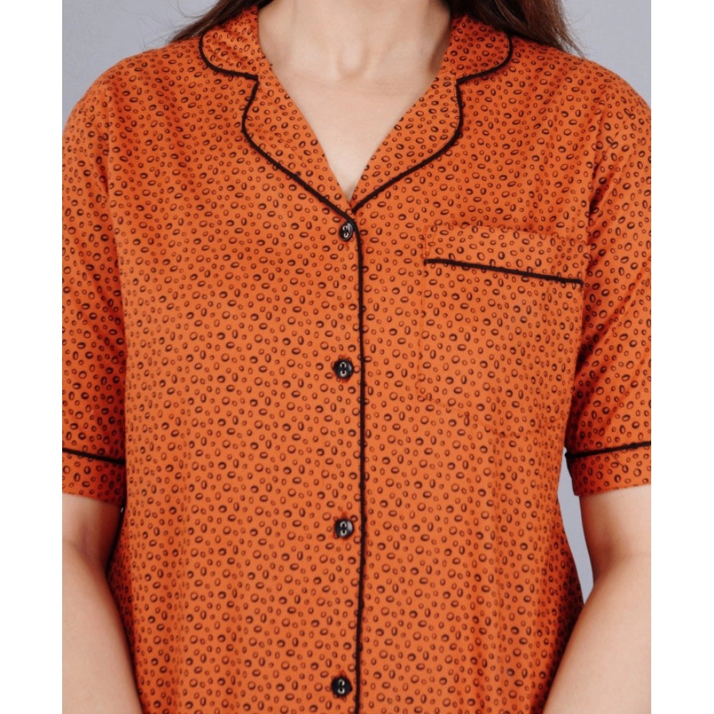 Women'S Casual Half Sleeve Printed Viscose Rayon Shirt With Py