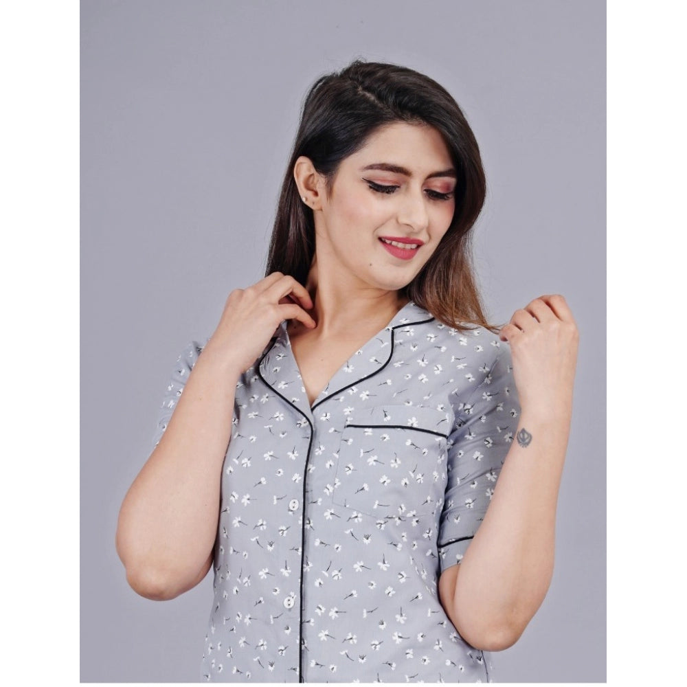 Women'S Casual Half Sleeve Printed Viscose Rayon Shirt With Py
