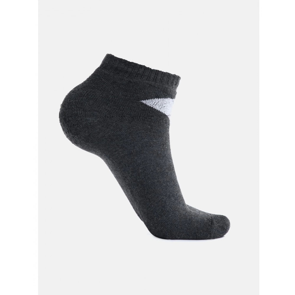 5 Pairs Men'S Casual Cotton Blended Solid Mid-Calf Length Sock