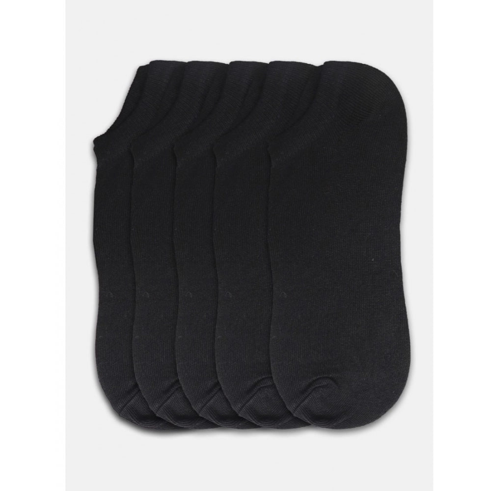 5 Pairs Unisex Casual Cotton Blended Solid Ankle Length Socks