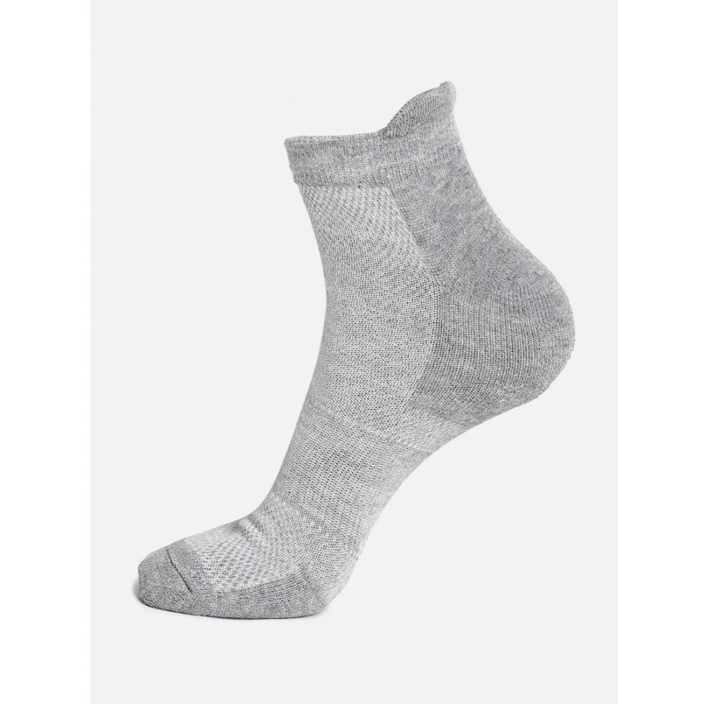 5 Pairs Unisex Casual Cotton Blended Solid Ankle Length Socks
