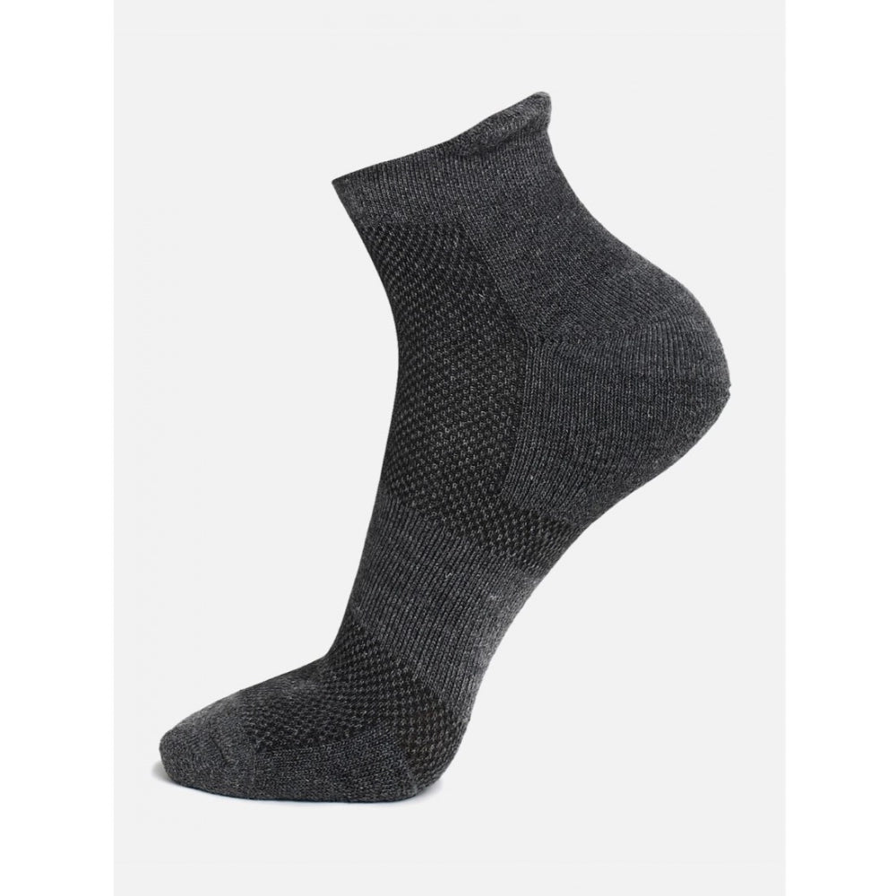 5 Pairs Unisex Casual Cotton Blended Solid Ankle Length Socks