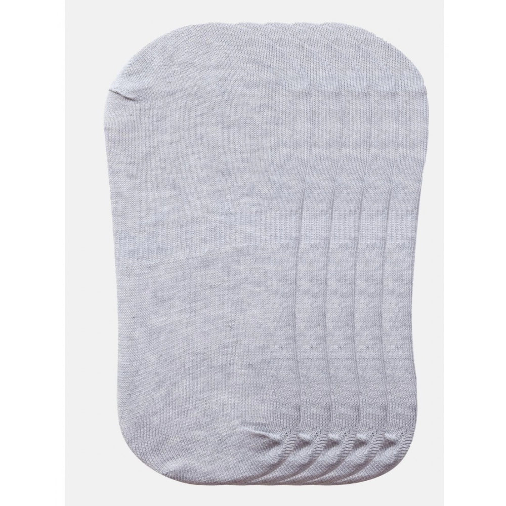 5 Pairs Unisex Casual Cotton Blended Solid No-Show Socks (Ligh