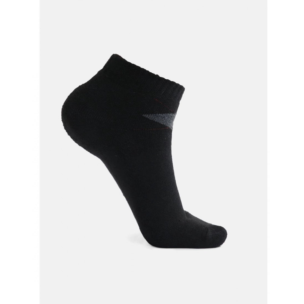 5 Pairs Men'S Casual Cotton Blended Solid Mid-Calf Length Sock