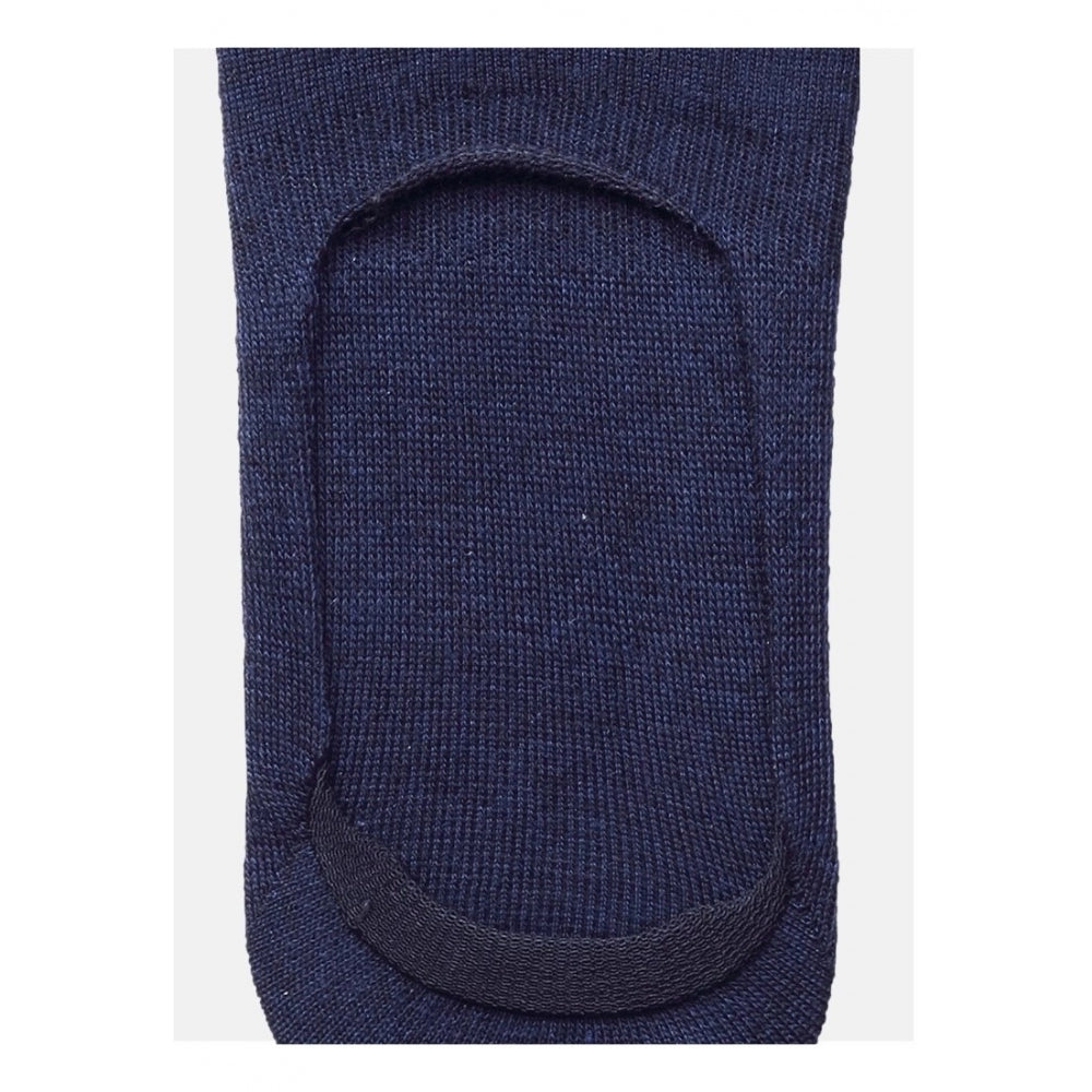 5 Pairs Unisex Casual Cotton Blended Solid No-Show Socks (Navy