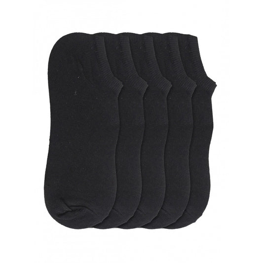5 Pairs Unisex Casual Cotton Blended Solid Ankle Length Socks