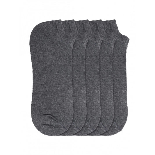 5 Pairs Unisex Casual Cotton Blended Solid Ankle Length Socks