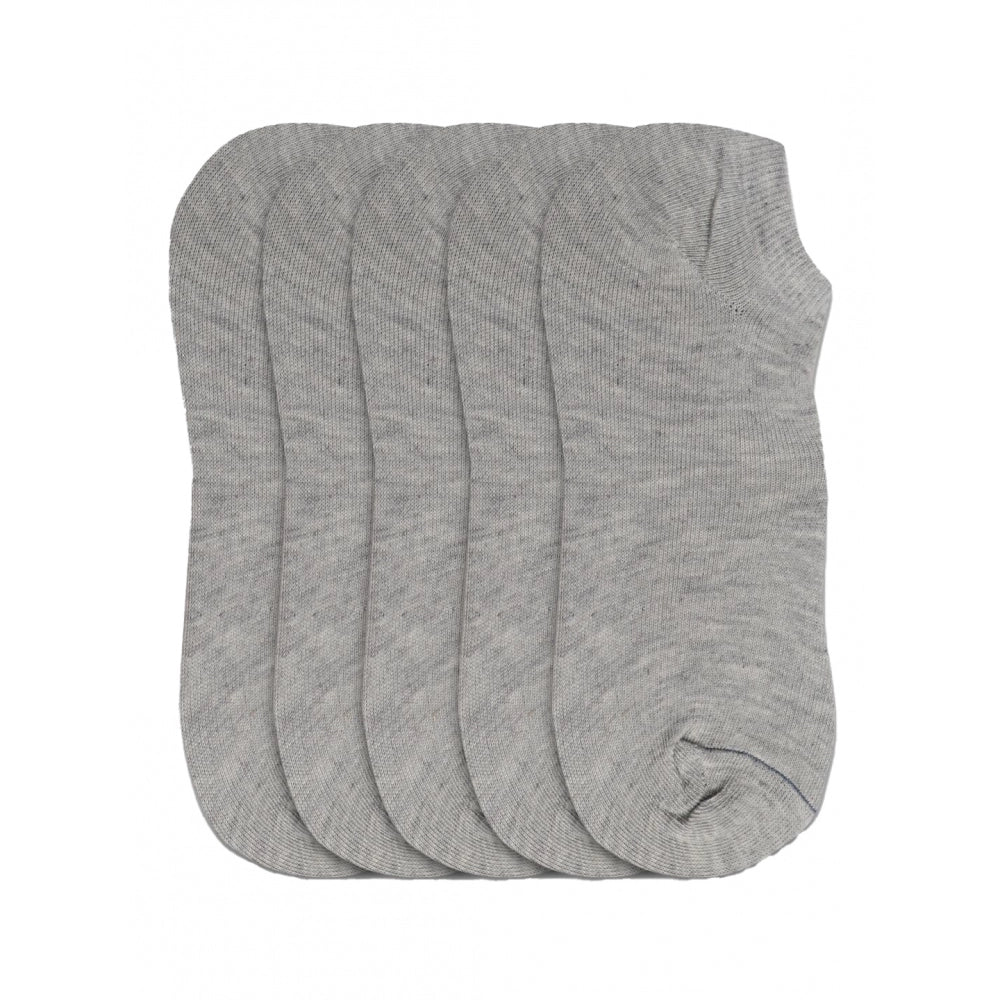 5 Pairs Unisex Casual Cotton Blended Solid Ankle Length Socks