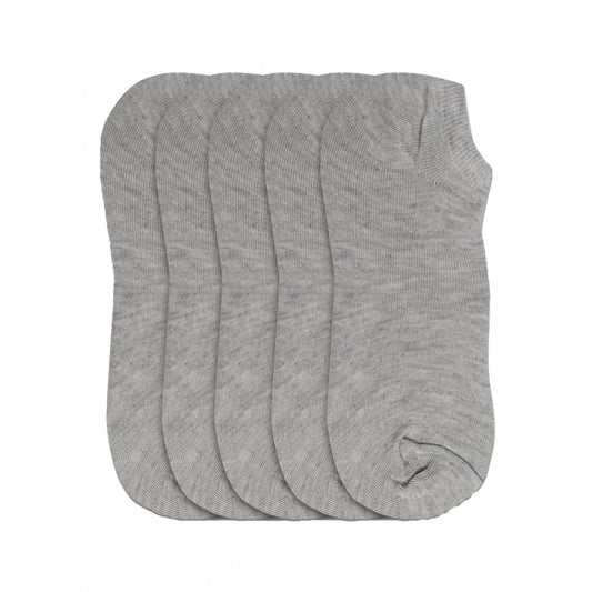 5 Pairs Unisex Casual Cotton Blended Solid Ankle Length Socks