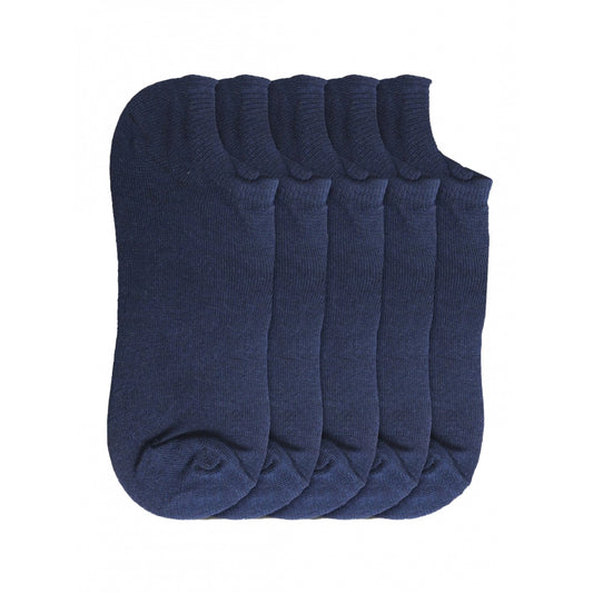 5 Pairs Unisex Casual Cotton Blended Solid Ankle Length Socks