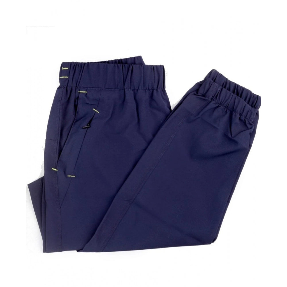 Men'S Polyster Solid Track Pant-Lower (Navy Blue)