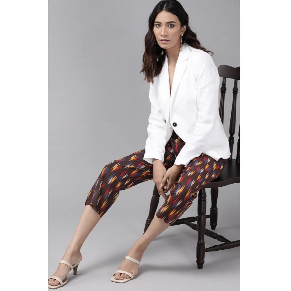 Women'S Casual Printed Cotton Trouser Pant (Multicolor)