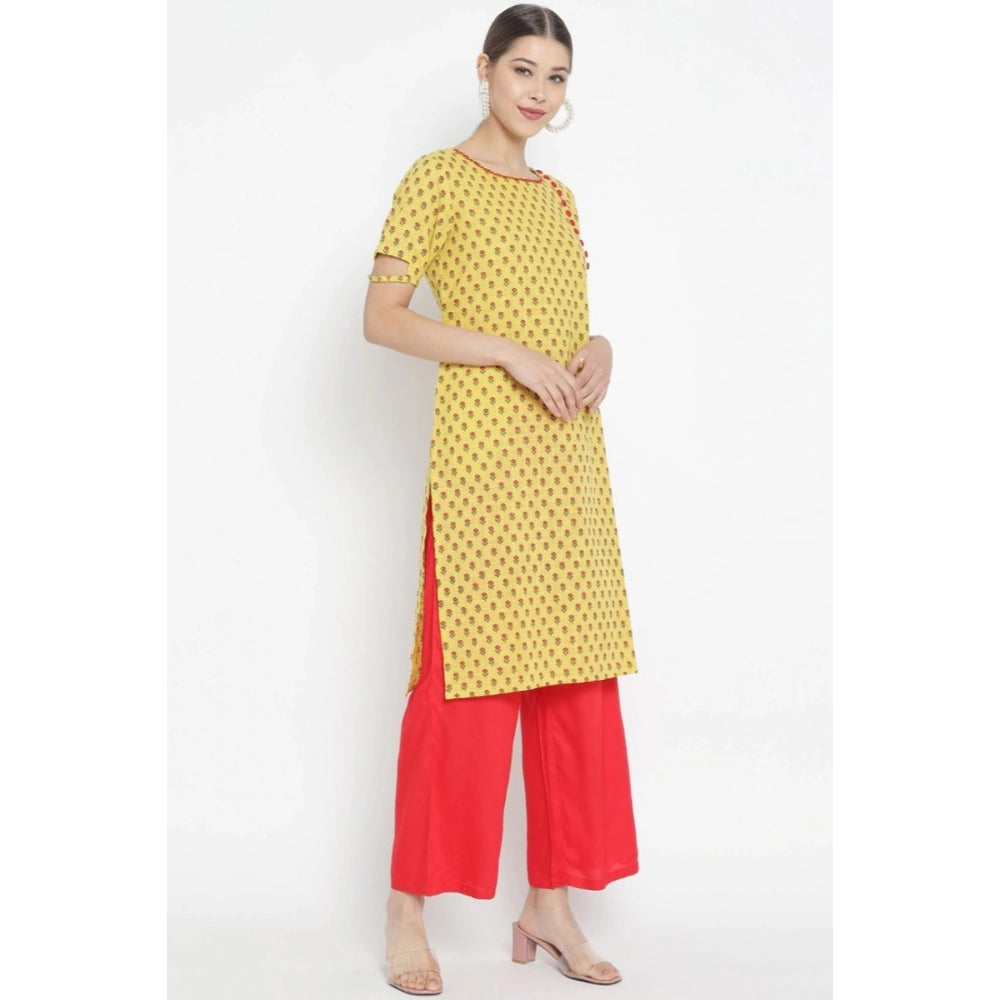 Women'S Casual Short Sleeves Floral Printed Cotton &Amp; Rayon