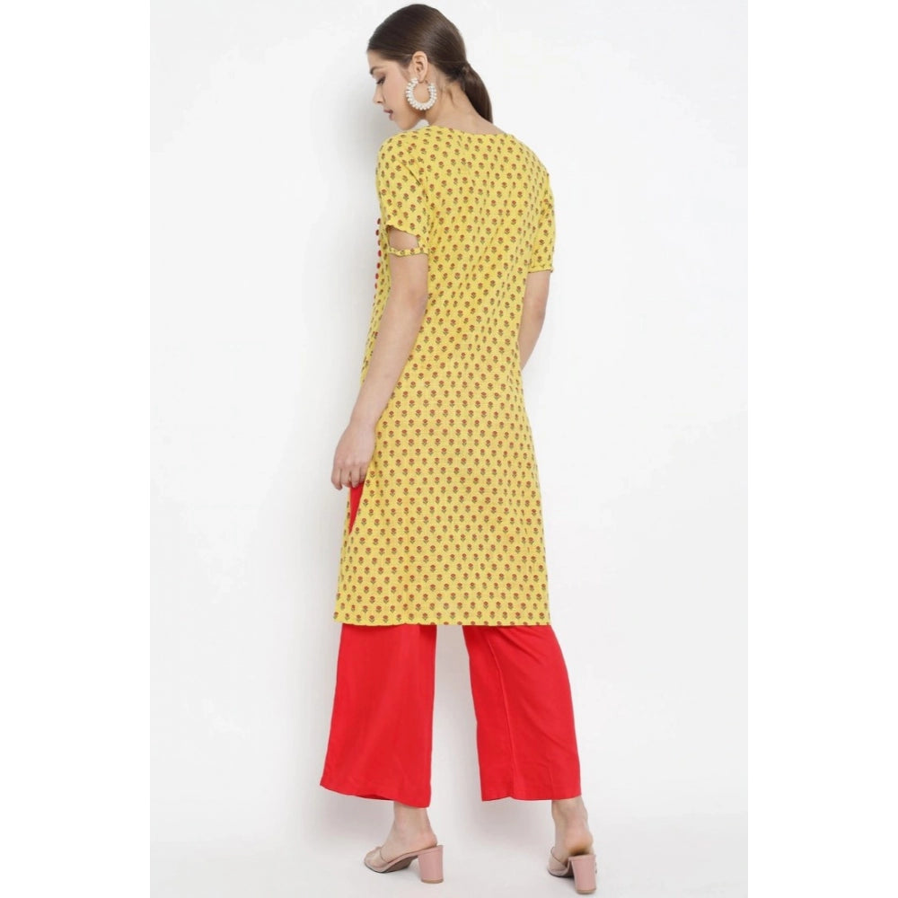 Women'S Casual Short Sleeves Floral Printed Cotton &Amp; Rayon