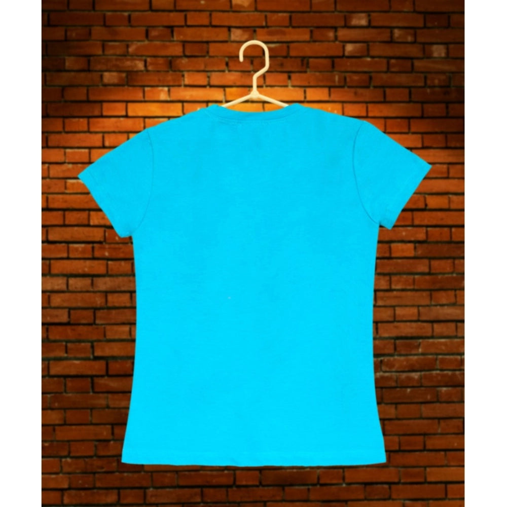 Girl'S Casual Short Sleeve Pom Pom Balls Cotton T Shirt (Blue)