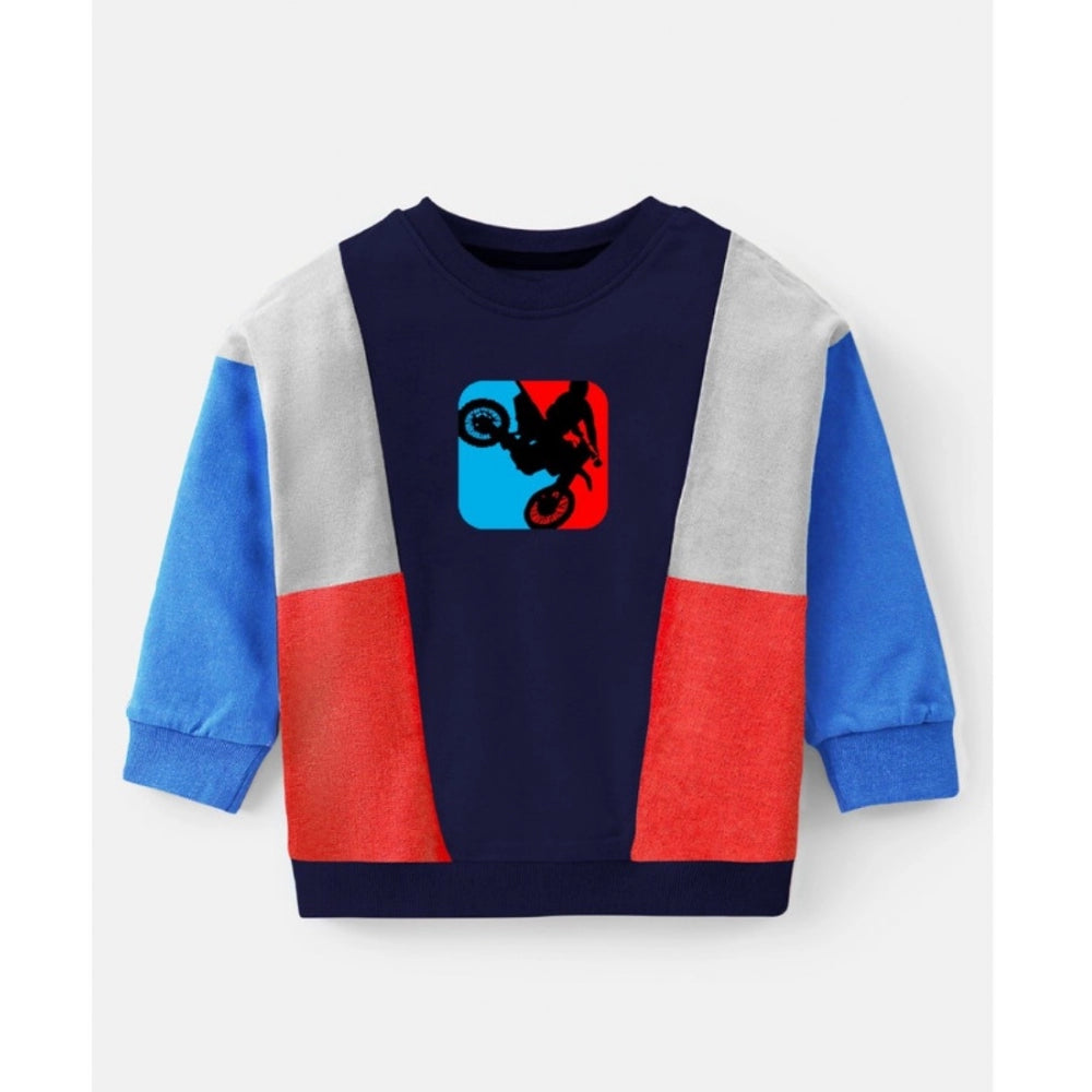 Boy'S Casual Full Sleeve Printed Cotton T Shirt With Pant (Blu