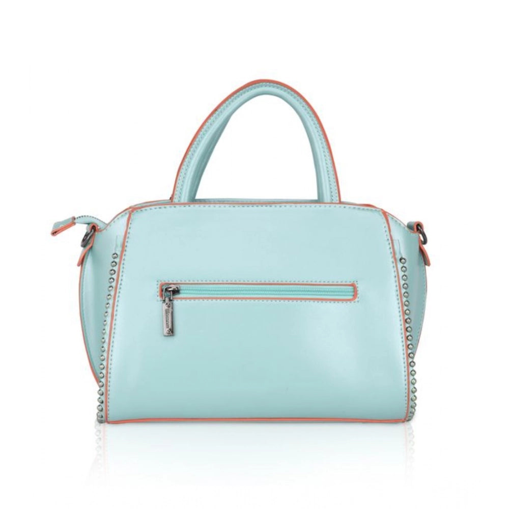Women'S Faux Leather Metal Beads Handbag (Green)
