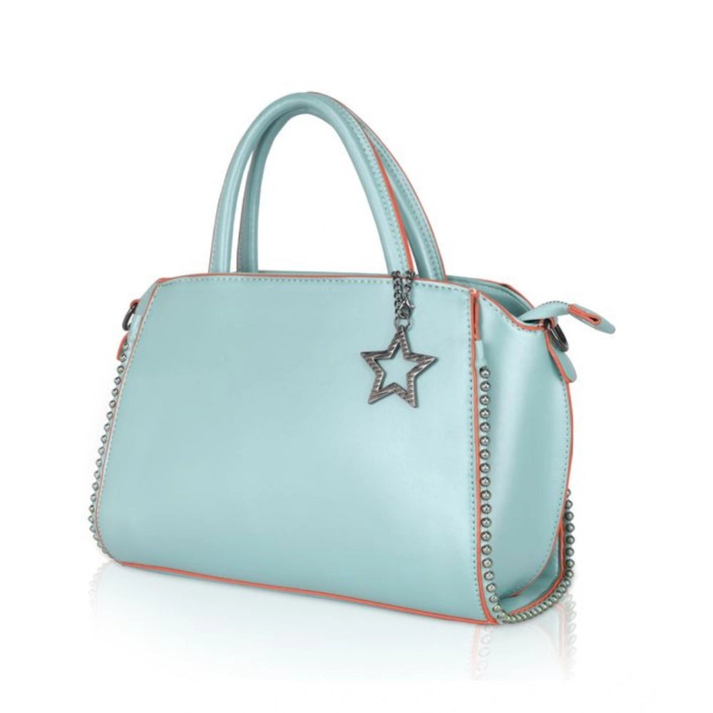 Women'S Faux Leather Metal Beads Handbag (Green)
