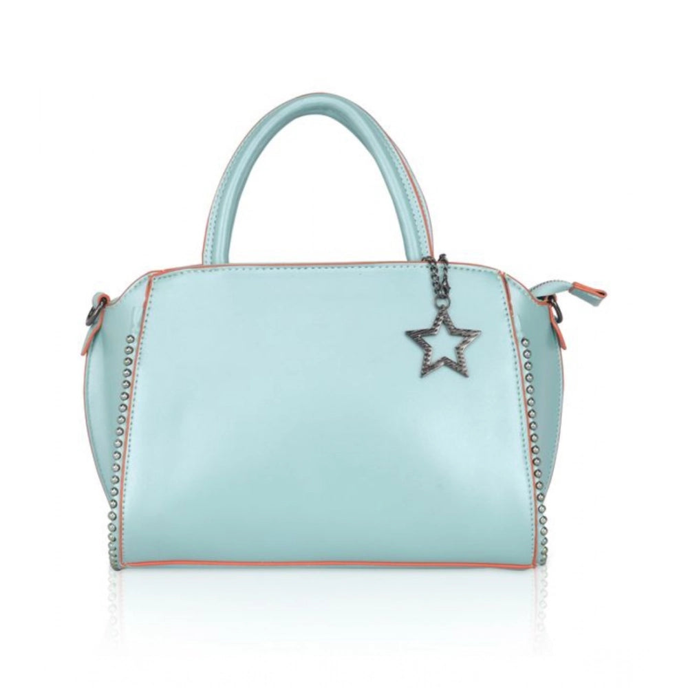 Women'S Faux Leather Metal Beads Handbag (Green)