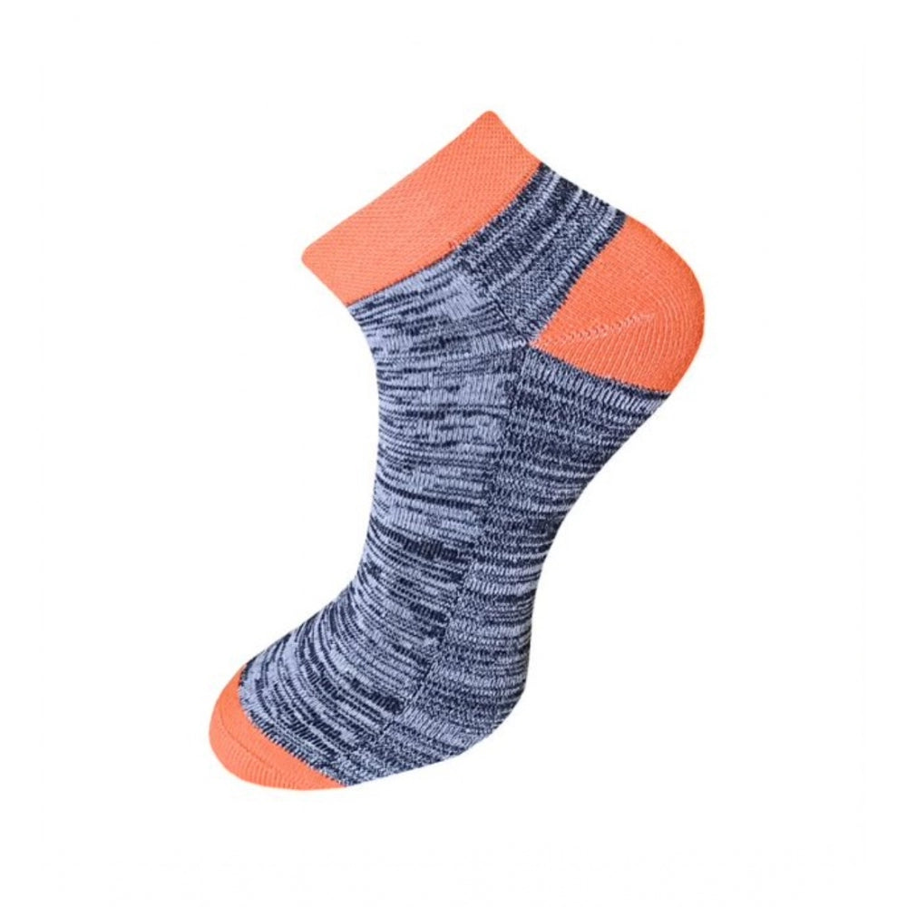 3_Pair Set Unisex Casual Cotton Ribbed Ankle Length Socks (Mul