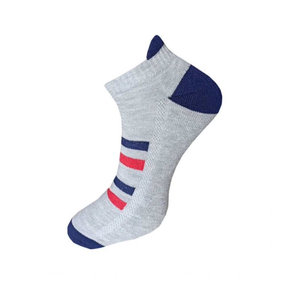 3_Pair Set Unisex Casual Cotton Printed Ankle Length Socks (Mu