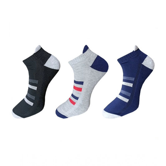 3_Pair Set Unisex Casual Cotton Printed Ankle Length Socks (Mu