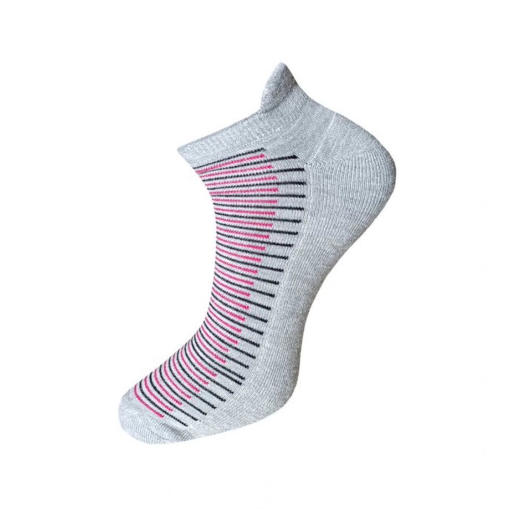 3_Pair Set Unisex Casual Cotton Striped Ankle Length Socks (Mu