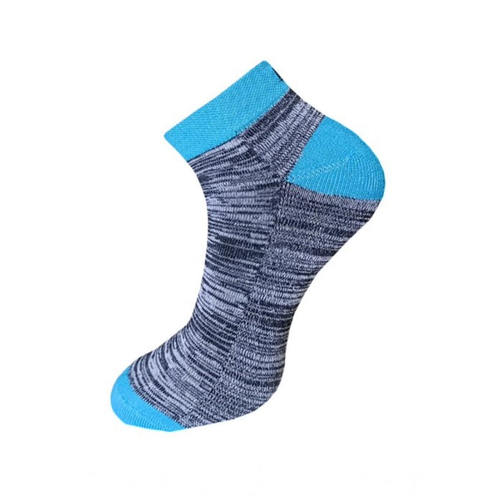 3_Pair Set Unisex Casual Cotton Ribbed Ankle Length Socks (Mul