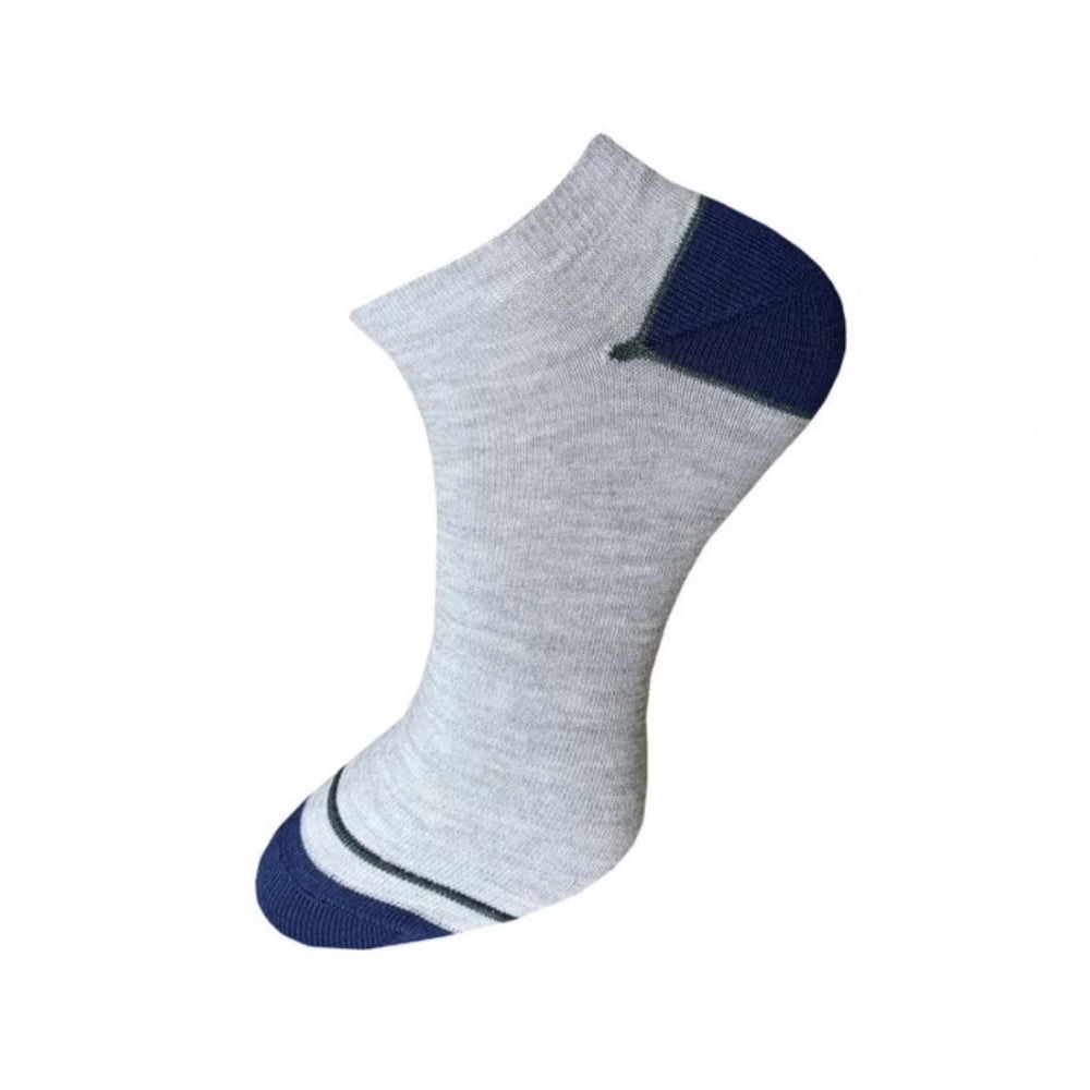 3_Pair Set Unisex Casual Cotton Solid Ankle Length Socks (Mult