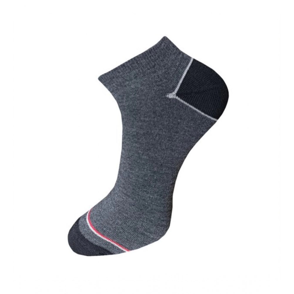 3_Pair Set Unisex Casual Cotton Solid Ankle Length Socks (Mult