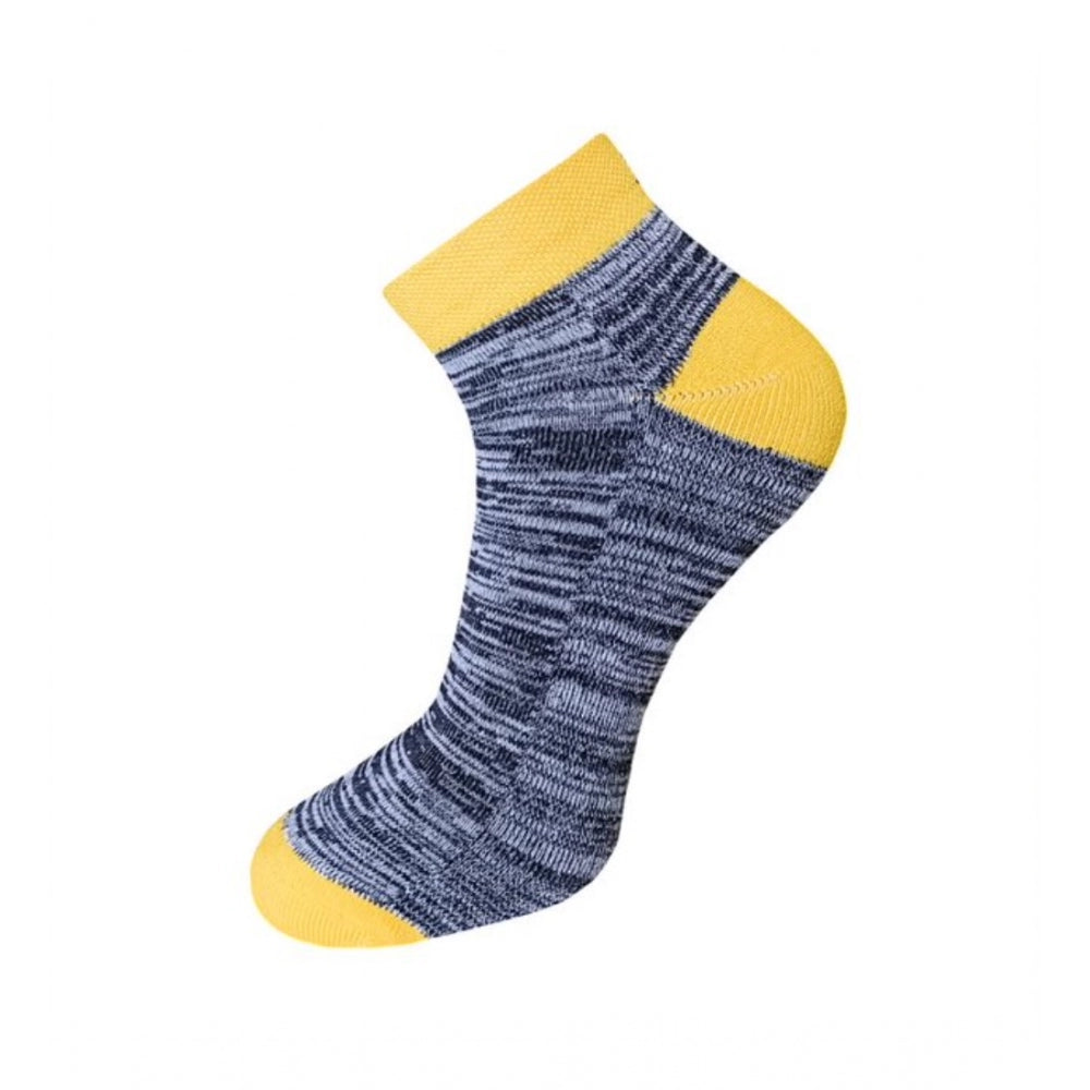 3_Pair Set Unisex Casual Cotton Ribbed Ankle Length Socks (Mul
