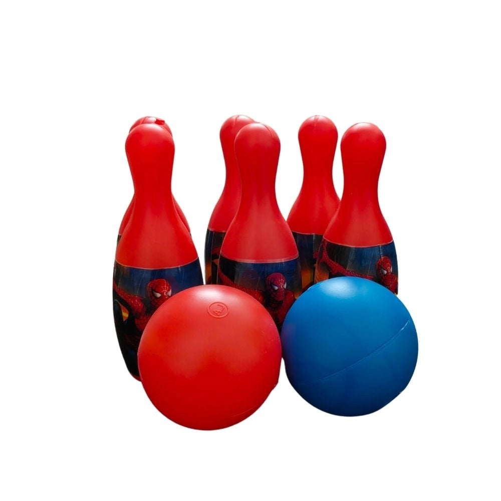 Spider Man Theme Bowling Set With Two Balls | Plastic | Toys| 1+ Years