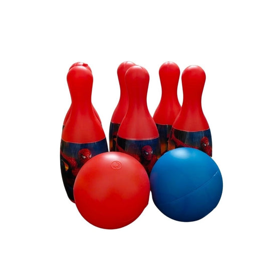Spider Man Theme Bowling Set With Two Balls | Plastic | Toys| 1+ Years