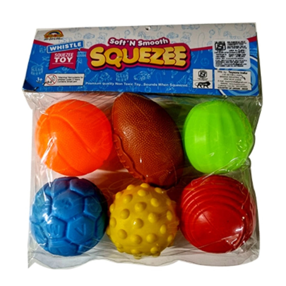 Squeeze Ball (6Pcs)| Plastic | Toys | 3+ Years