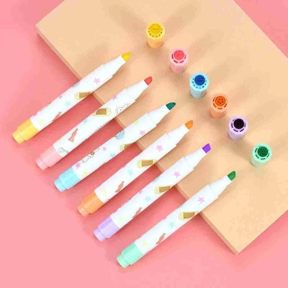 2-In-1 Stamper Marker Pen Set With Water Based Ink | Plastic | Station