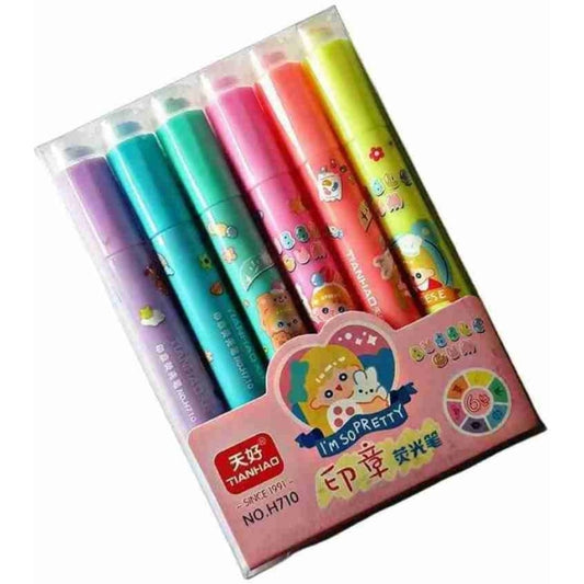 2-In-1 Stamper Marker Pen Set With Water Based Ink | Plastic | Station