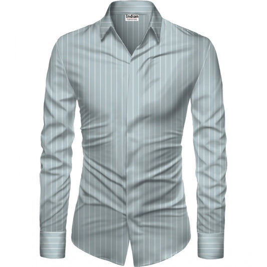 Men'S Casual Floral Printed Cotton Blend Unstitched Shirt Fabr