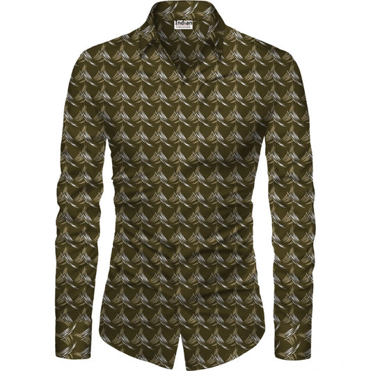 Men'S Casual Floral Printed Cotton Blend Unstitched Shirt Fabr