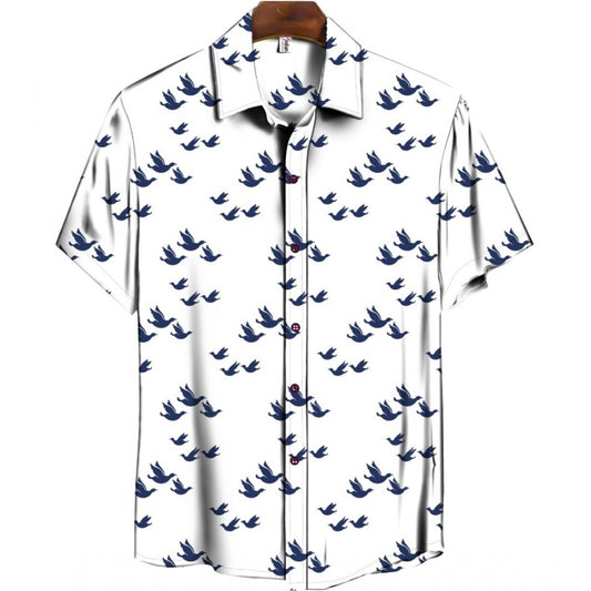 Men'S Casual Floral Printed Cotton Blend Unstitched Shirt Fabr
