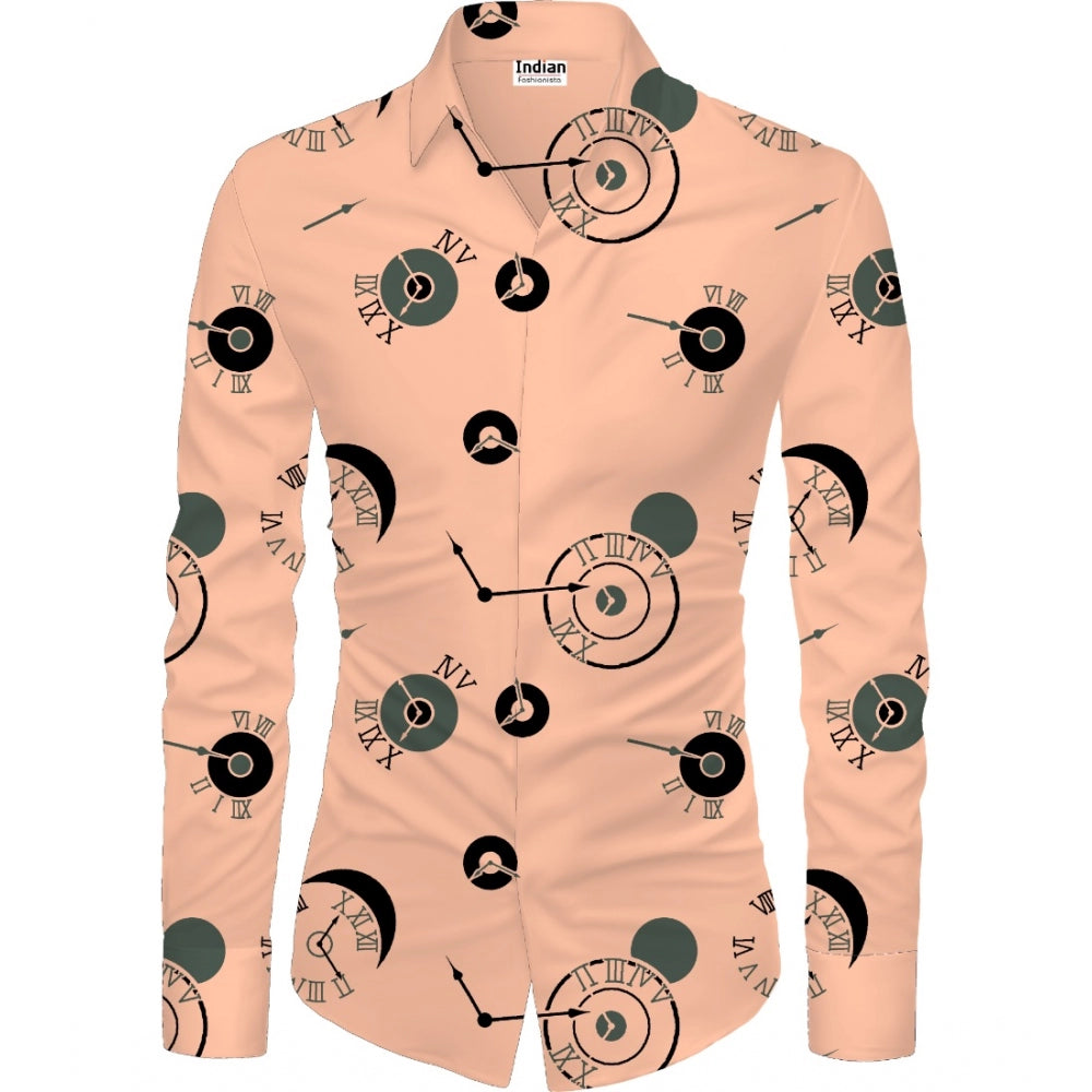 Men'S Casual Floral Printed Cotton Blend Unstitched Shirt Fabr