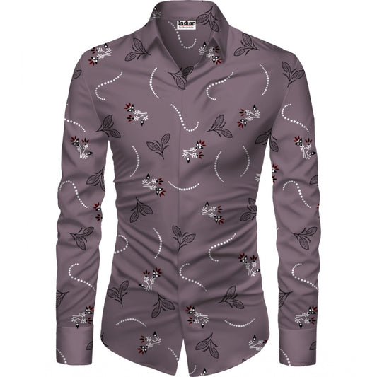 Men'S Casual Floral Printed Cotton Blend Unstitched Shirt Fabr