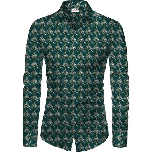 Men'S Casual Floral Printed Cotton Blend Unstitched Shirt Fabr