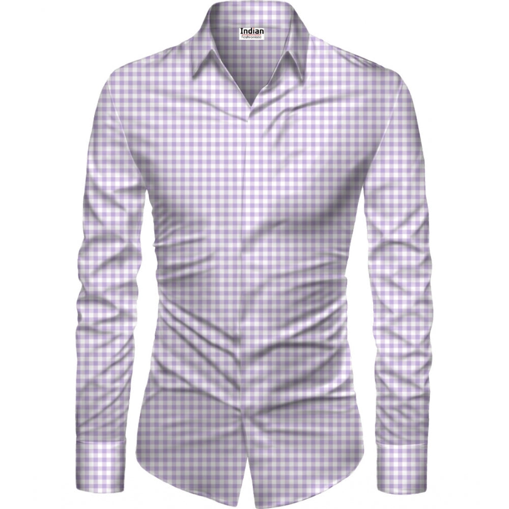 Men'S Casual Floral Printed Cotton Blend Unstitched Shirt Fabr