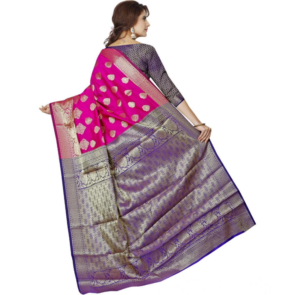 Women'S Jacquard Woven Saree With Unstitched Blouse 5.5Mtr (Pi