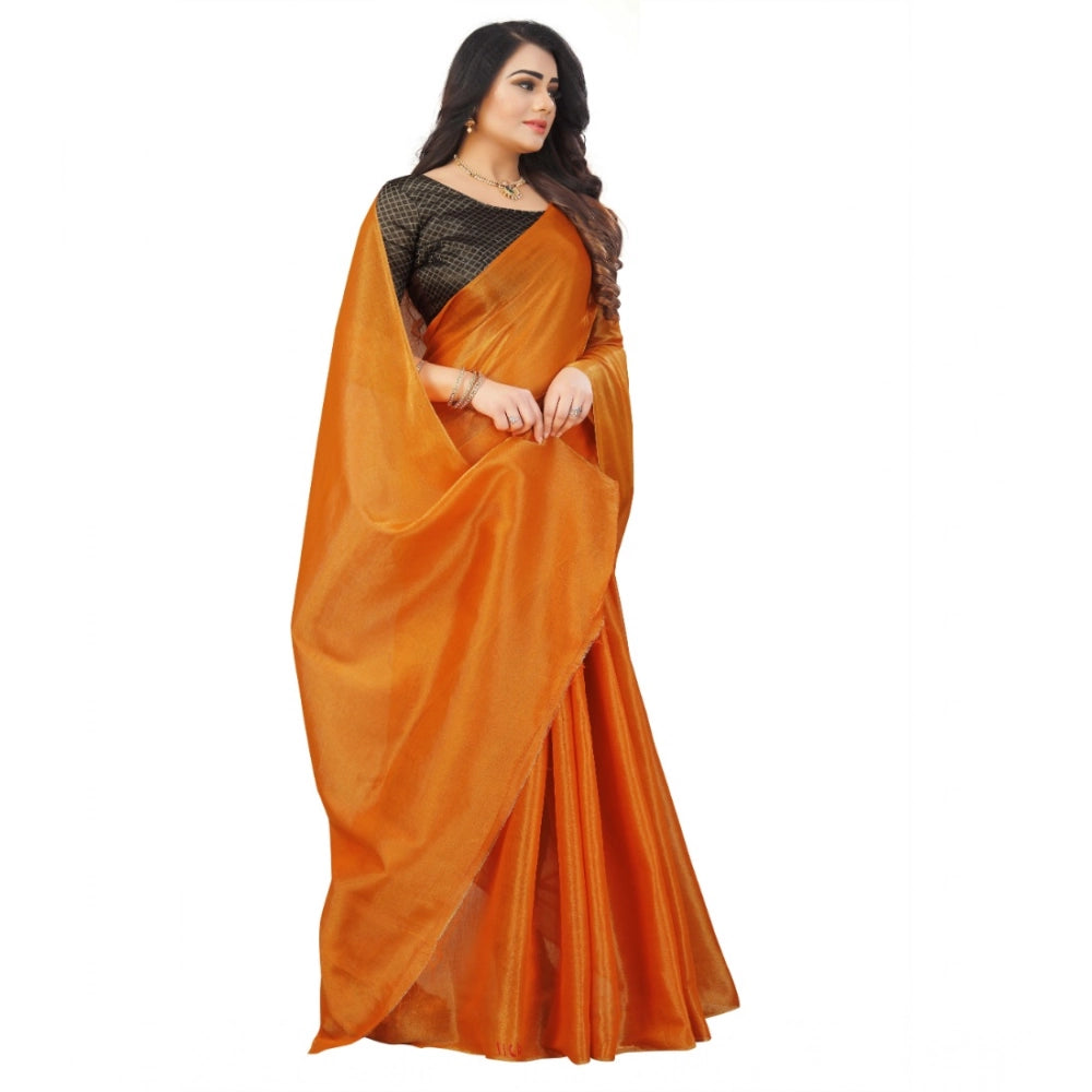 Women'S Cotton Silk Self Design Saree With Unstitched Blouse 5
