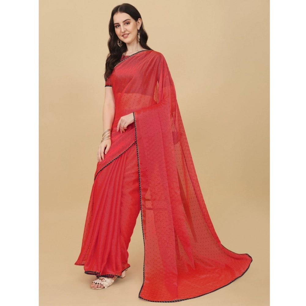 Women'S Silk Blend Embellished Saree With Unstitched Blouse 5.