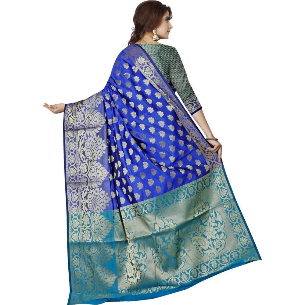Women'S Jacquard Woven Saree With Unstitched Blouse 5.5Mtr (Da
